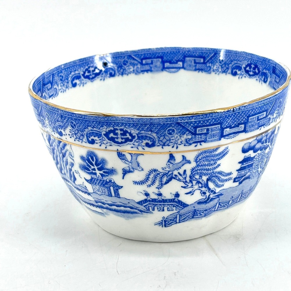 Antique Clifton China Blue Willow Waste Bowl Wildblood Heath & Sons England 1908 - Picture 7 of 11